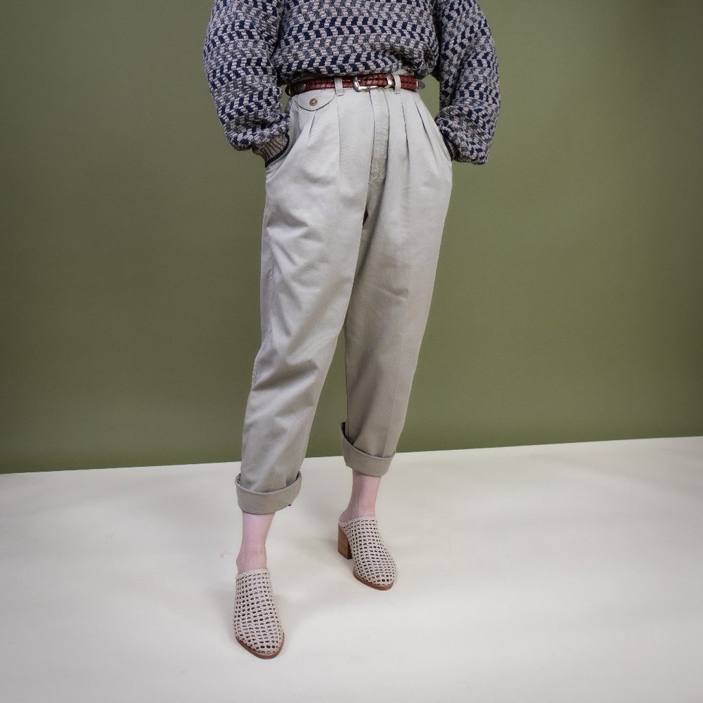 Vintage Y2K LEE khaki tan high waist trouser pants